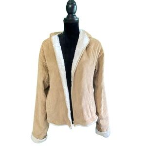 Lee Outerwear Women’s Full Zip-up Hooded Corduroy Jacket